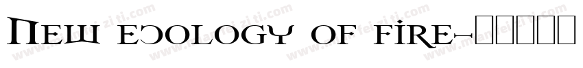 New ecology of fire字体转换